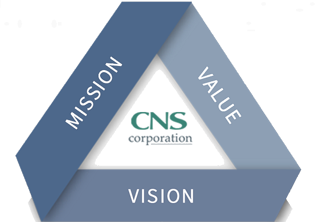 CNS corporation 경영이념 — MISSION·VALUE·VISION